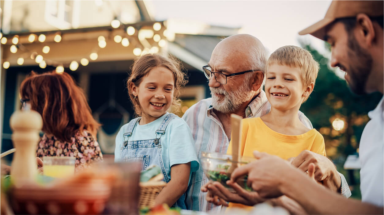 Family affected by Asbestos-Related Cancers spending time together