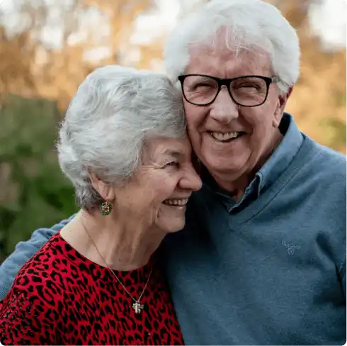 Couple hugging